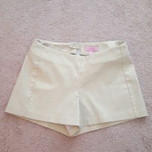 Lilly Pulitzer gold shimmer shorts